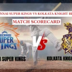chennai super kings vs kolkata knight riders match scorecard