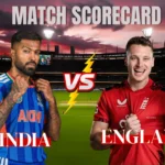 India National Cricket Team Vs England Cricket Team Match Scorecard