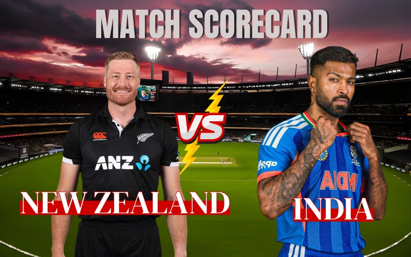 न्यू झीलंड राष्ट्रीय क्रिकेट संघ वि भारत राष्ट्रीय क्रिकेट संघ सामन्याचे स्कोअरकार्ड