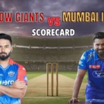 लखनौ सुपर जायंट्स वि मुंबई इंडियन्स सामन्याचे स्कोअरकार्ड
