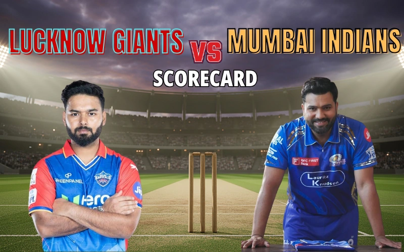 लखनौ सुपर जायंट्स वि मुंबई इंडियन्स सामन्याचे स्कोअरकार्ड