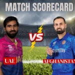 United Arab Emirates National Cricket Team vs Afghanistan National Cricket Team Match Scorecard