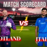 scotland national cricket team vs italy national cricket team match scorecard